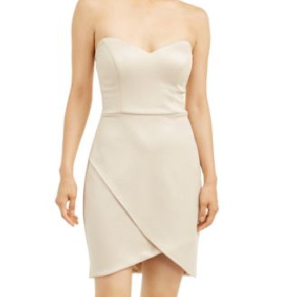 City Studio Dresses & Skirts - CITY STUDIO Gold Sleeveless Sweetheart Neck Dress